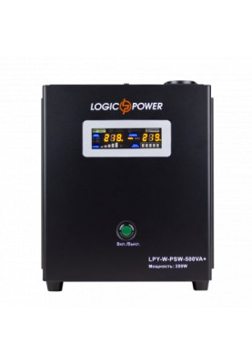 Джерело безперебійного живлення LogicPower LPY-W-PSW-500VA+ (350Вт) 10A/20A з правильною синусоїдою 12 В (4142)