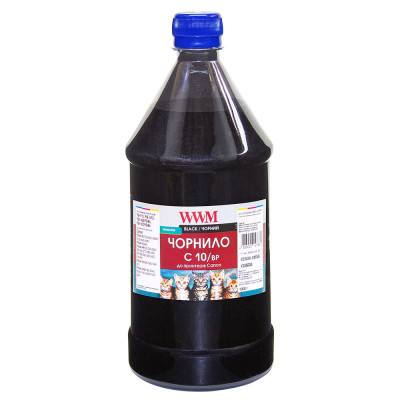 Чорнило WWM Canon PG-510/512/440, PGI-425Bk/520Bk, Black, 1000 мл, пігментне (C10/BP-4)