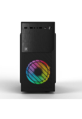 Корпус 2E BASIS Black, без БЖ, Mini Tower, для Micro ATX / Mini ITX, 2xUSB 2.0, 1xUSB 3.0, 1x120 ARGB Fan, 191x358x361 мм, 2.3 кг (2E-RD850)