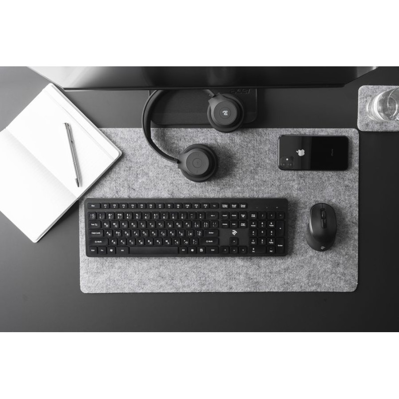Комплект бездротовий 2E MK420 Black, USB, до 10 м, 1600 dpi, 1xAA/1xAAA (2E-MK420WB)