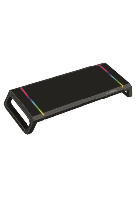 Підставка для монітора 2E GAMING CPG-007, Black, RGB-підсвічування, USB концентратор 4xUSB2.0, ящик для зберігання речей, складний утримувач для смартфона, ABS-пластик (2E-CPG-007-BK)