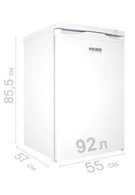 Морозильна камера PRIME Technics FS 801 M,White, загальний об'єм 92 л, корисний об'єм 85 л, ящиків 4 шт, клас енергоспоживання A+, перенавішування дверцят, 85,5x55x57см