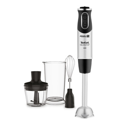 Блендер Tefal HB653838, Black/Silver, 800W, ручний, занурювальний, склянка 800 мл, подрібнювач 500 мл, подрібнювач