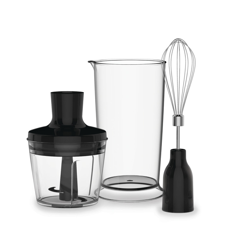 Блендер Tefal HB653838, Black/Silver, 800W, ручний, занурювальний, склянка 800 мл, подрібнювач 500 мл, подрібнювач
