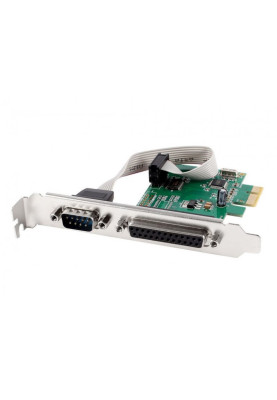 Контролер PCI-E - Gembird PCI-Express для COM-порту та LPT-порту, низькопрофільна планка в комплекті (PEX-COMLPT-01)