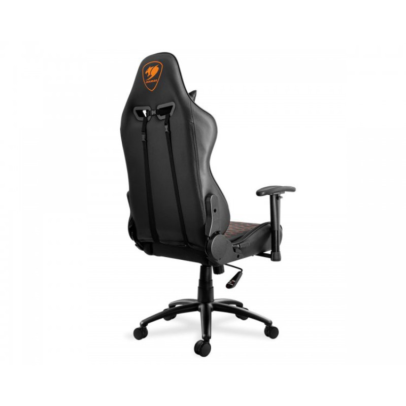 Ігрове крісло Cougar Outrider Black, дихаюча екошкіра, сталевий каркас, чорний