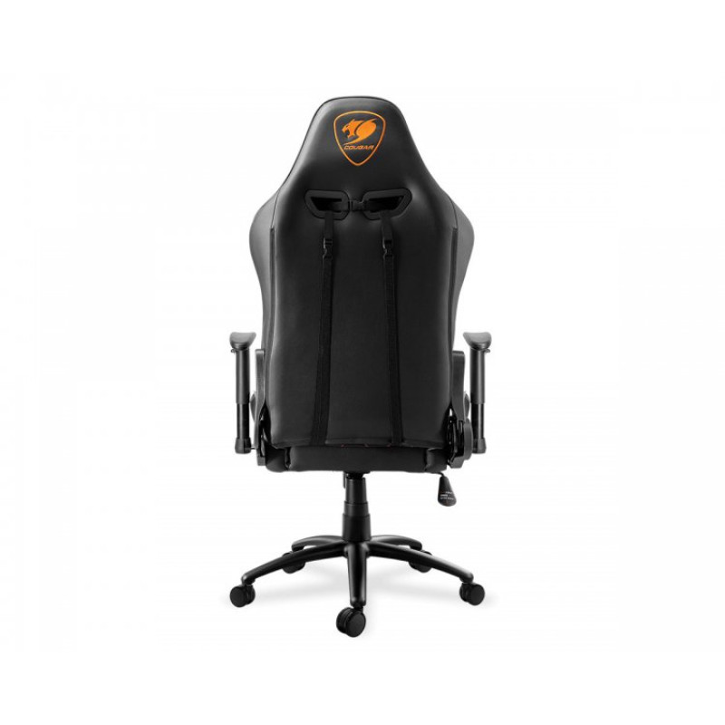 Ігрове крісло Cougar Outrider Black, дихаюча екошкіра, сталевий каркас, чорний