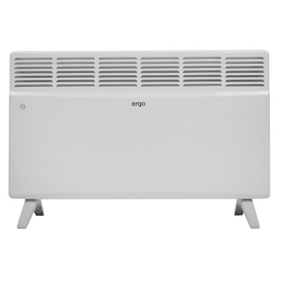 Конвектор Ergo HCU 212020 White, 2000W, площа обслуговування 20 кв.м, термостат механічний, установка настінна/підлогова, 785 х 120 х 450 мм (без ніжок)
