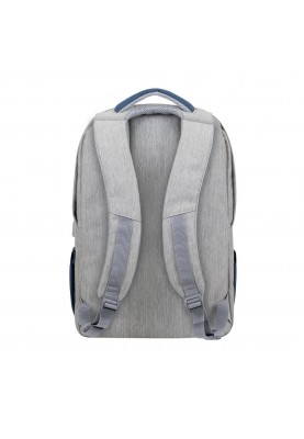 Рюкзак для ноутбука 17.3" RivaCase Prater, Grey/Dark Blue, поліестер, 305 x 480 x 150 мм (7567)