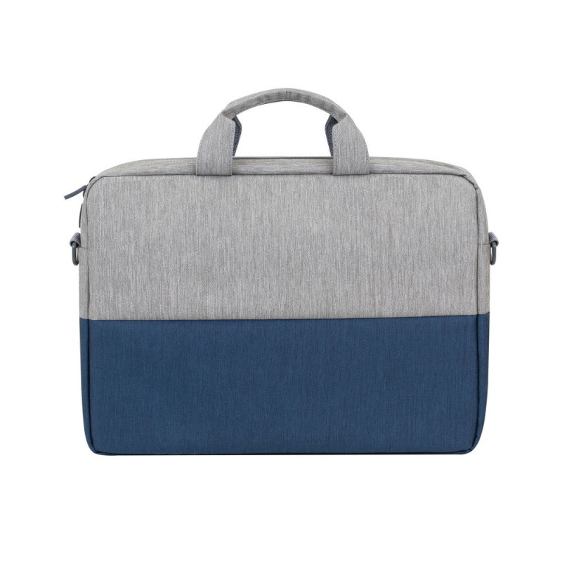 Сумка для ноутбука 15.6" RivaCase Prater, Grey/Dark Blue, поліестер, 420x310x65 мм (7532)