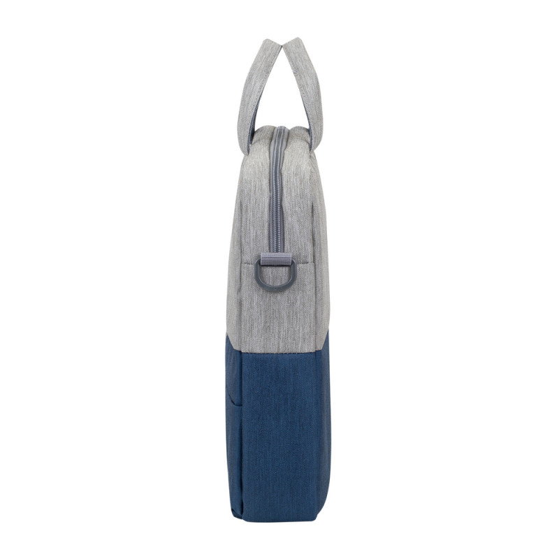 Сумка для ноутбука 15.6" RivaCase Prater, Grey/Dark Blue, поліестер, 420x310x65 мм (7532)