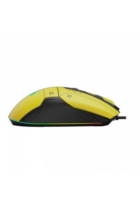 Миша A4Tech W70 Max Bloody, Punk Yellow, USB, оптична (сенсор MAX BC3332-A), 100-10000 dpi, RGB підсвічування (5 профілів), 11 кнопок, ніжки X'Glide, 1.8 м