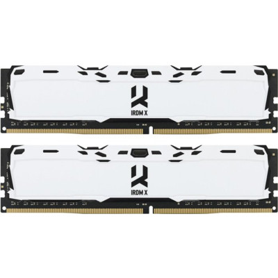 Пам'ять 8Gb x 2 (16Gb Kit) DDR4, 3200 MHz, Goodram IRDM X, White, 16-18-18, 1.35V, з радіатором (IR-XW3200D464L16SA/16GDC)