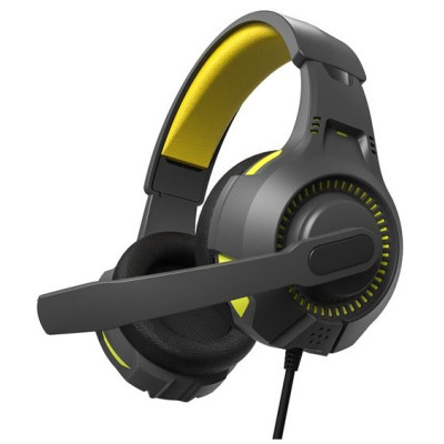 Навушники 2E HG300 GAMING, Black/Yellow, 2x3.5 мм + USB для підсвічування, мікрофон, динаміки 40 мм, LED підсвічування, 32 Ом, 2 м (2E-HG300BK)