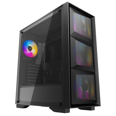 Корпус Deepcool MATREXX 50 MESH 4FS Black, без БЖ, Middle Tower, EATX/ATX/Micro ATX/Mini ITX, 2xUSB 2.0, 1xUSB 3.0, 442x210x479 мм