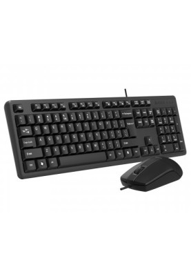 Комплект A4Tech KK-3330S Black, дротовий, клавіатура+миша, USB (KK-3+OP-330S)