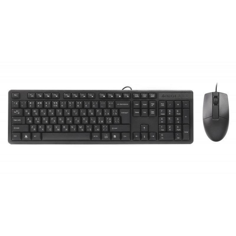 Комплект A4Tech KK-3330S Black, дротовий, клавіатура+миша, USB (KK-3+OP-330S)