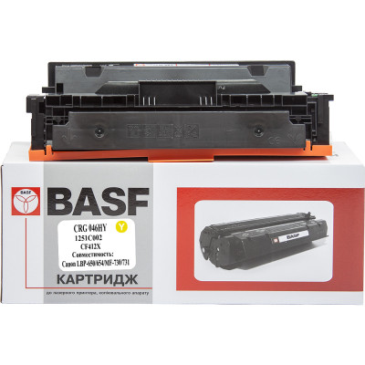 Картридж Canon 046H, Yellow, LBP-650, MF-730, 5000 стор, BASF (BASF-KT-046HY-U)