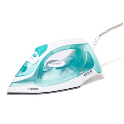 Праска Holmer HIТ-2425, Blue, 2400W, тефлон, паровий удар 120 г/хв, постійна подача пари 30 г/хв, вертикальне відпарювання, очищення від накипу