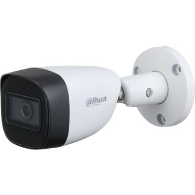 Камера зовнішня HDCVI Dahua DH-HAC-HFW1200CMP (2.8 мм), 2 Мп, 1/2.7" CMOS, 1080p/25 fps, 0.01 Lux, день/ніч, ІЧ підсвічування до 30 м, IP67, 167х70х70 мм