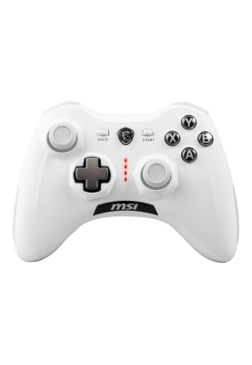 Геймпад MSI FORCE GC30 V2, White, бездротовий, USB, вібрація, для PC/Android, 2 аналогових стіки, 12 кнопок