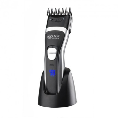 Машинка для стрижки First FA-5676-6, Black/Silver, 3W, живлення від мережі/акумулятор, 1 насадка, довжина лез, що регулюється, щіточка для чищення, масло