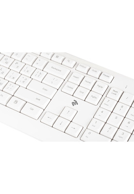 Клавіатура бездротова 2E KS220, White, USB, до 10 м, 12 мультимедіа клавіш, 1xAAA (2E-KS220WW)