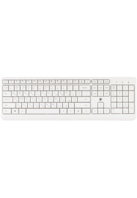 Клавіатура бездротова 2E KS220, White, USB, до 10 м, 12 мультимедіа клавіш, 1xAAA (2E-KS220WW)