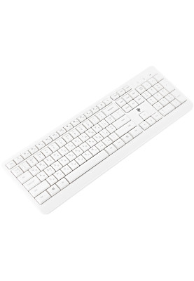 Клавіатура бездротова 2E KS220, White, USB, до 10 м, 12 мультимедіа клавіш, 1xAAA (2E-KS220WW)