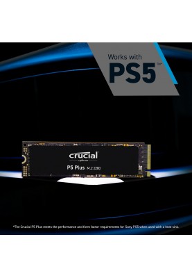 Твердотільний накопичувач M.2 1Tb, Crucial P5 Plus, PCI-E 4.0 x4, 3D TLC, 6600/5000 MB/s (CT1000P5PSSD8)