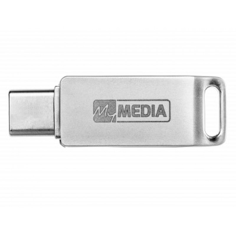 USB 3.2 / Type-C Flash Drive 128Gb MyMedia MyDual, Silver, металевий корпус (69271)