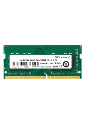 Пам'ять SO-DIMM, DDR4, 32Gb, 3200 MHz, Transcend JetRam, CL22, 1.2V (JM3200HSE-32G)