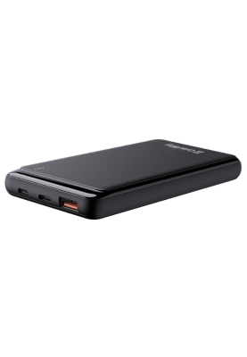 Універсальна мобільна батарея 10000 mAh, ColorWay, Black, Quick Charge 3.0, 2xUSB, 1xUSB (Type-C), LED индикатор, кабель USB <-> Type C, Slim (CW-PB100LPG3BK-PD)
