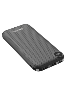 Універсальна мобільна батарея 10000 mAh, ColorWay, Black, 2xUSB, 1xUSB (Type-C), LED індикатор, кабель USB <-> Type C, Slim (CW-PB100LPH2BK-D)