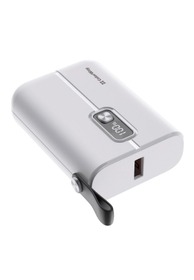 Універсальна мобільна батарея 10000 mAh, ColorWay, White, 22.5W, Quick Charge 3.0, 2xUSB (Type-C+Lightning), LED индикатор, кабель USB <-> Type C (CW-PB100LPK2WT-PDD)