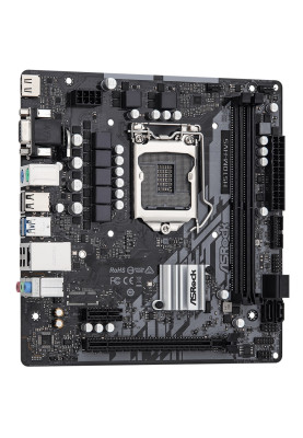 Мат.плата 1200 (H510) ASRock H510M-HVS R2.0, H510, 2xDDR4, Int.Video(CPU), 4xSATA3, 1xPCI-E 16x 4.0, 1xPCI-E 1x 3.0, ALC897, RTL8111H, 4xUSB3.2/6xUSB2.0, VGA/HDMI, MicroATX