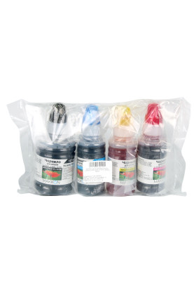 Комплект чорнил Epson, Black / Cyan / Magenta / Yellow, для моделей L4150/L4160/L4167/L6160/L6170/L6190/L14150, 1x127 мл + 3x70 мл, Makkon (KIT-EPS-E101)