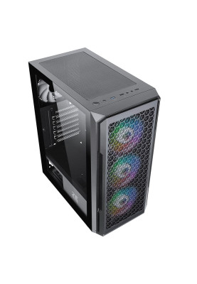 Корпус 2E Gaming HEXAGON (G338), Black, без БЖ, Mid Tower, для ATX / Micro ATX / Mini ITX, 3x120 ARGB Fan, бічна панель із загартованого скла (2E-G338)
