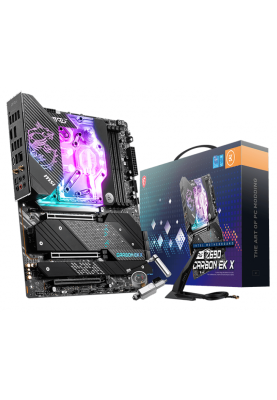 Мат.плата LGA1700, MSI MPG Z690 CARBON EK X, Z690, 4xDDR5, Int.Video(CPU), 6xSATA3, 5xM.2, 3xPCI-E 16x 5.0, ALC4080, I225V, WiFi 6, BT 5.2, 9xUSB3.2/8xUSB2.0, CrossFire, HDMI/DP, ATX