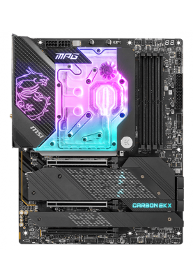 Мат.плата LGA1700, MSI MPG Z690 CARBON EK X, Z690, 4xDDR5, Int.Video(CPU), 6xSATA3, 5xM.2, 3xPCI-E 16x 5.0, ALC4080, I225V, WiFi 6, BT 5.2, 9xUSB3.2/8xUSB2.0, CrossFire, HDMI/DP, ATX