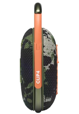 Колонка портативна 1.0 JBL Clip 4 Squad, 5Bт, Bluetooth, живлення від акумулятора, IP67 водонепроникна