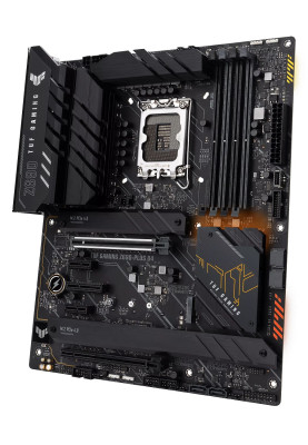 Мат.плата LGA1700, Asus TUF GAMING Z690-PLUS D4, Z690, 4xDDR4, Int.Video(CPU), 4xSATA3, 4xM.2, 1xPCI-E 16x 5.0, 1xPCI-E 16x 3.0, 1xPCI-E 4x 3.0, 2xPCI-E 1x 3.0, 2.5Gb Lan, 10xUSB3.2/2xUSB2.0, CrossFire, HDMI/DP, ATX