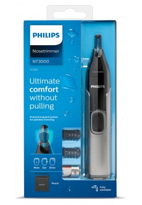 Тример Philips NT3650/16 Black, для бороди, 3 насадки, вологе очищення, водонепроникне