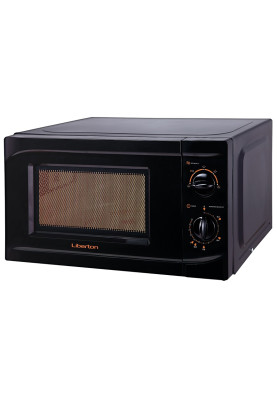 Мікрохвильова піч Liberton LMW-2090M, Black, 700W, 20 л, звичайна, 6 рівнів потужності, управління механічне