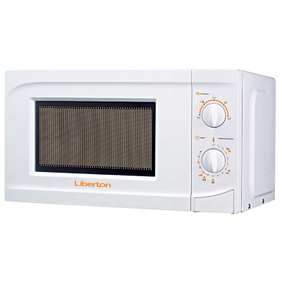 Мікрохвильова піч Liberton LMW-2090M, White, 700W, 20 л, звичайна, 6 рівнів потужності, керування механічне
