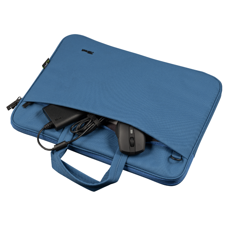 Сумка 16" Trust Bologna Slim, Blue, поліестер, 41 x 29 x 2 см (24448)