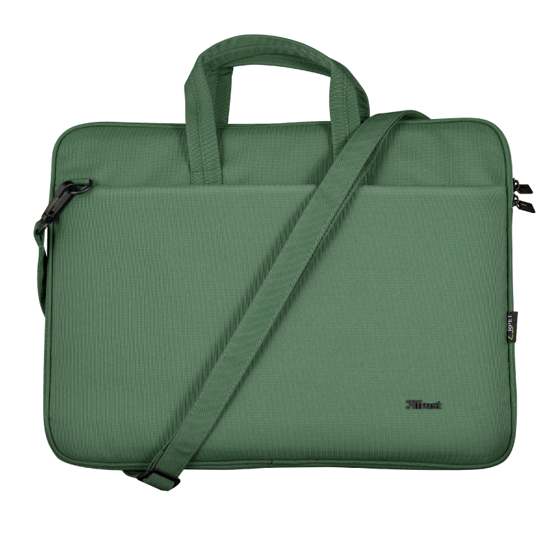 Сумка 16" Trust Bologna Slim, Green, поліестер, 41 x 29 x 2 см (24450)