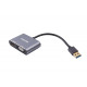 Адаптер USB 3.0 (M) - HDMI/VGA, Maxxter, Black, 15 см (V-AM-HDMI-VGA)