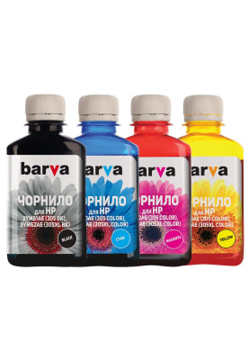 Комплект чорнил Barva HP №305, DeskJet 2320/2710/2720/2721/2723, DeskJet Plus 4120/4122/4130, Black / Cyan / Magenta / Yellow, 4x180 мл, пігментні/водорозчинні (H305-180-MP)