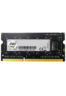 Пам'ять SO-DIMM, DDR3, 8Gb, 1600 MHz, G.Skill, 1.5V, CL11 (F3-1600C11S-8GSQ)